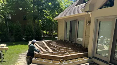 Deck Build In Progress Photo